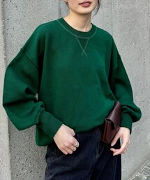 Reservation 緑色 セーター AOYAMA 【洋服の青山】秋冬用 グリーン系 クルーネックセーター