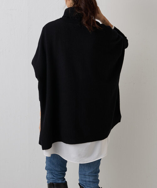 BEARDSLEY(ビアズリー)の「ビッグニットタートル(ショート)(ニット/セーター・レディース・ネイビー/オレンジ/モカ/ブラック・FREE)」の16枚目の写真