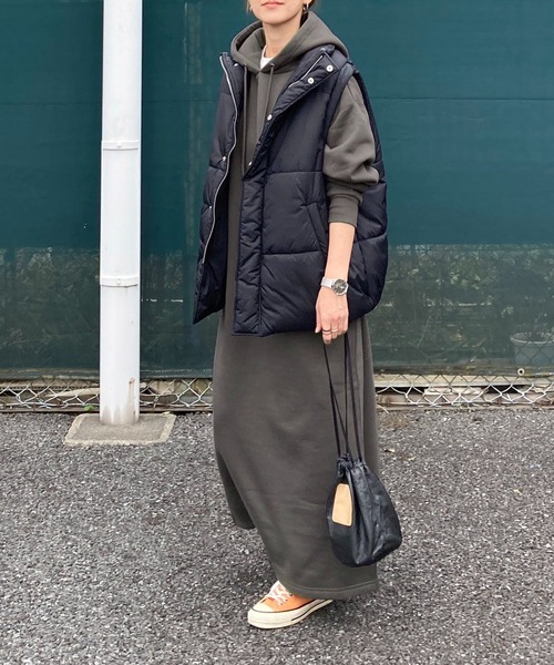 notch.(ノッチ)の「【 notch. by KR 】裏起毛フーディワンピース(ワンピース・レディース・ブラック/チャコールグレー/ライトグレー/ネイビー/ダークグレー/ダークネイビー・M/TM)」の19枚目の写真