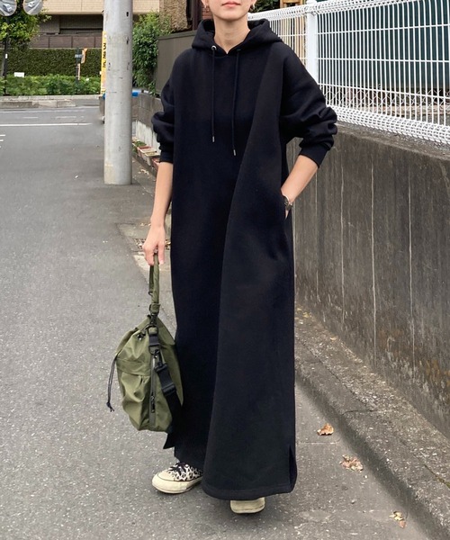 グッチ♡ワンピース24m セール】【 notch. by KR 】裏起毛フーディワンピース（ワンピース