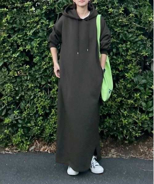 notch.(ノッチ)の「【 notch. by KR 】裏起毛フーディワンピース(ワンピース・レディース・ブラック/チャコールグレー/ライトグレー/ネイビー/ダークグレー/ダークネイビー・M/TM)」の15枚目の写真