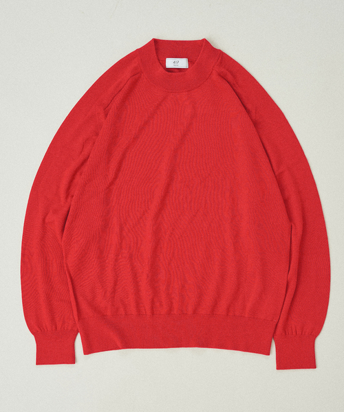 【セール】Anti-pilling モックニット（ニット/セーター）｜417 EDIFICE（フォーワンセブンエディフィス）