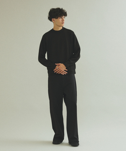 417 EDIFICE（フォーワンセブンエディフィス）の「Anti-pilling モックニット（ニット/セーター・メンズ・チャコールグレー/ライトグレー/ブラック/ベージュ/ネイビー/レッド/ブルー・SMALL/MEDIUM/LARGE）」の22枚目の写真