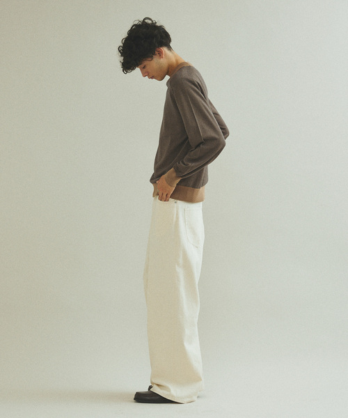 417 EDIFICE（フォーワンセブンエディフィス）の「Anti-pilling モックニット（ニット/セーター・メンズ・チャコールグレー/ライトグレー/ブラック/ベージュ/ネイビー/レッド/ブルー・SMALL/MEDIUM/LARGE）」の9枚目の写真