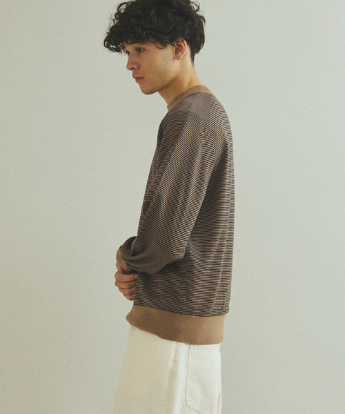 417 EDIFICE（フォーワンセブンエディフィス）の「Anti-pilling モックニット（ニット/セーター・メンズ・チャコールグレー/ライトグレー/ブラック/ベージュ/ネイビー/レッド/ブルー・SMALL/MEDIUM/LARGE）」の14枚目の写真