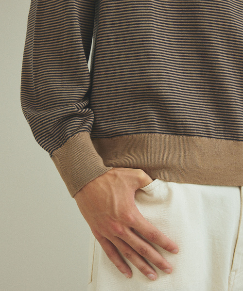 417 EDIFICE（フォーワンセブンエディフィス）の「Anti-pilling モックニット（ニット/セーター・メンズ・チャコールグレー/ライトグレー/ブラック/ベージュ/ネイビー/レッド/ブルー・SMALL/MEDIUM/LARGE）」の20枚目の写真