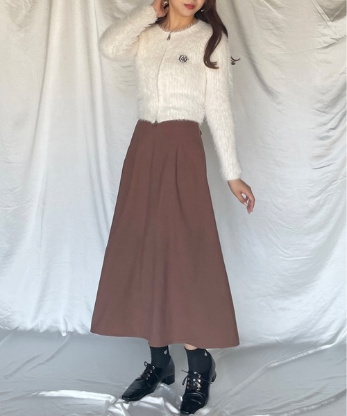 one way（ワンウェイ）の「ロングフェザーダブルファスナーニット（ニット/セーター・レディース・ピンク/ホワイト/グレー/ベージュ・FREE）」の8枚目の写真