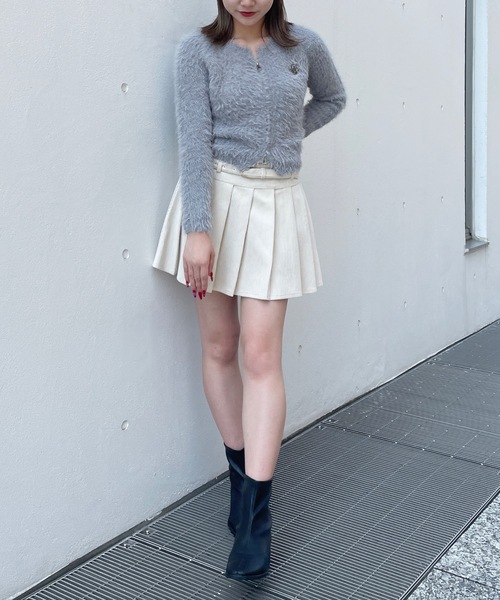 one way（ワンウェイ）の「ロングフェザーダブルファスナーニット（ニット/セーター・レディース・ピンク/ホワイト/グレー/ベージュ・FREE）」の15枚目の写真