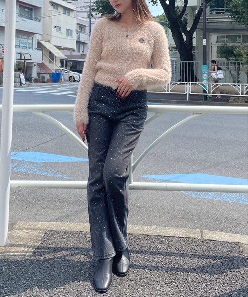 one way（ワンウェイ）の「ロングフェザーダブルファスナーニット（ニット/セーター・レディース・ピンク/ホワイト/グレー/ベージュ・FREE）」の20枚目の写真