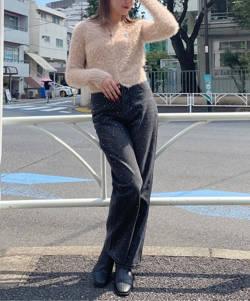 one way（ワンウェイ）の「ロングフェザーダブルファスナーニット（ニット/セーター・レディース・ピンク/ホワイト/グレー/ベージュ・FREE）」の22枚目の写真