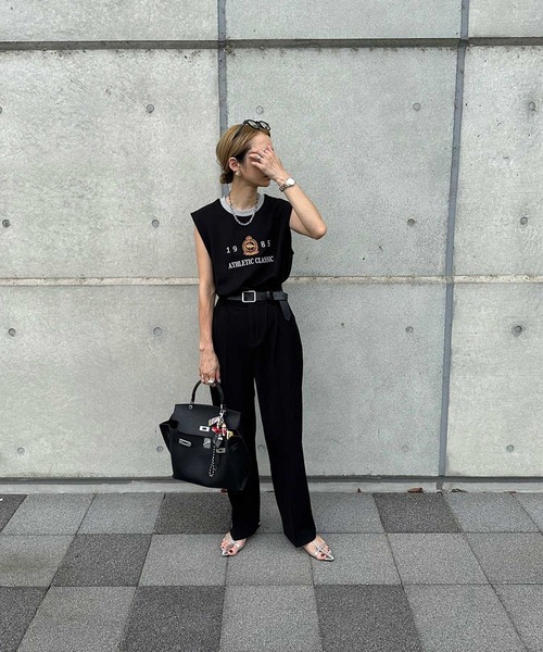 INTERPLAY（インタープレイ）の「【INTERPLAY x AYA】Vintage Embroidery French Sleeve（Tシャツ/カットソー・レディース・グレー/アッシュグレー/ブラック・FREE）」の22枚目の写真