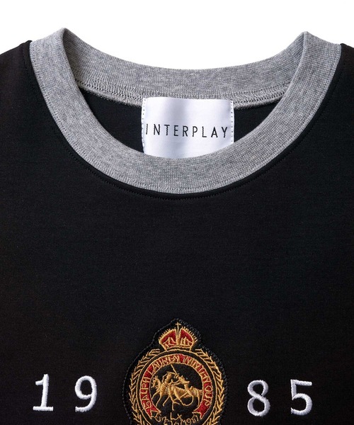 tシャツ 「INTERPLAY x AYA」Vintage Embroidery French Sleeve レディース INTERPLAY tシャツ 「INTERPLAY x AYA」Vintage Embroidery