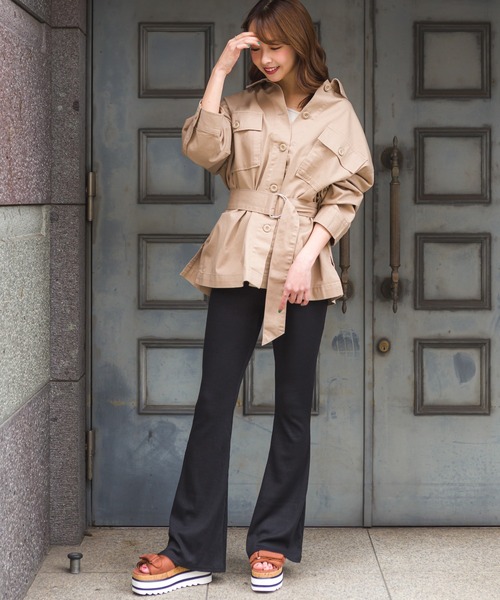 SpRay(スプレイ)の「テレコフレアパンツ(その他パンツ・レディース・ブラック・FREE)」の5枚目の写真