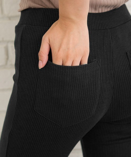 SpRay(スプレイ)の「テレコフレアパンツ(その他パンツ・レディース・ブラック・FREE)」の2枚目の写真