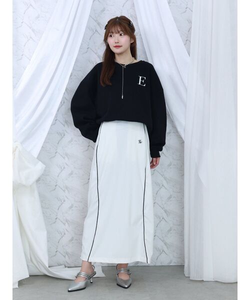 EATME（イートミー）の「トラックラインスカート（セットアップ可能）（スカート・レディース・オフホワイト/ブラック/ネイビー・FREE）」の9枚目の写真