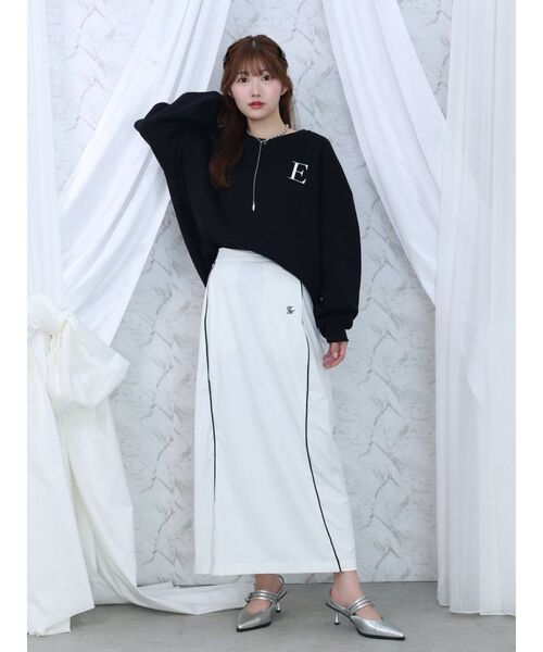 EATME（イートミー）の「トラックラインスカート（セットアップ可能）（スカート・レディース・オフホワイト/ブラック/ネイビー・FREE）」の10枚目の写真