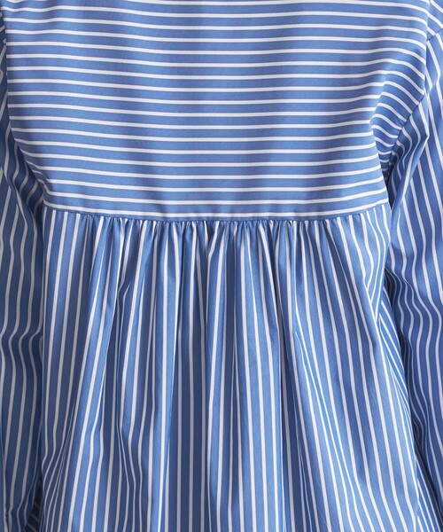 美品　グリーンレーベルリラクシング　リネンスキッパーシャツ　ターコイズブルー　F green label relaxing（グリーンレーベルリラクシング）の