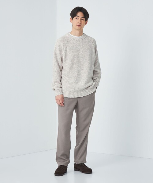 green label relaxing（グリーンレーベルリラクシング）の「BUMPY ラグラン クルーネック ニット（ニット/セーター・メンズ・ブラック/グレー/ベージュ・S/M/L/XL）」の6枚目の写真