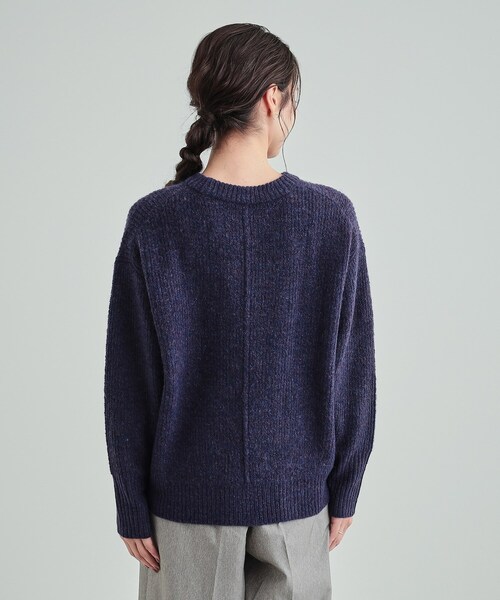 セール】【高レビュー】大人フェミニン ふわふわ畦編み ゆるニット