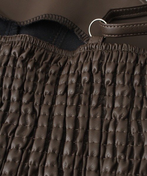 SpRay（スプレイ）の「フェイクレザーキャミセット（キャミソール・レディース・ブラウン/ブラック・FREE）」の8枚目の写真