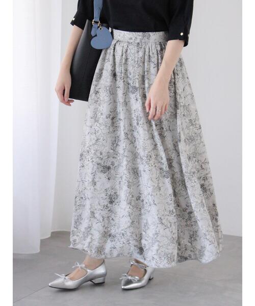 Te chichi TERRASSE（テチチテラス）の「テグス入りギャザースカート（スカート・レディース・モカ/ブラック/グレー・F）」の2枚目の写真