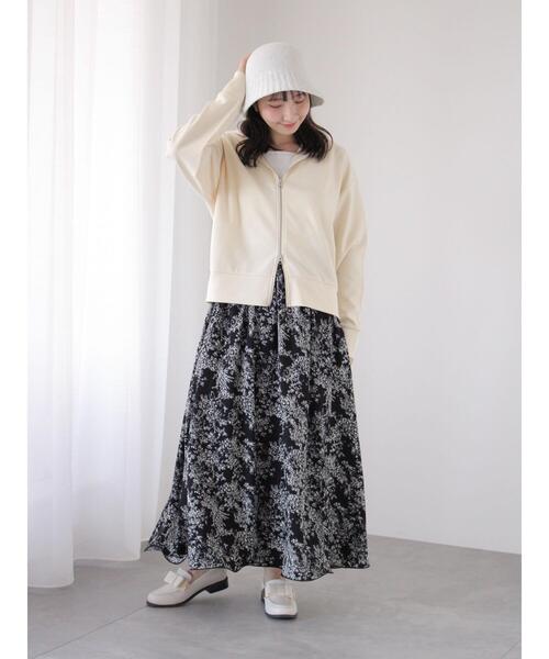 Te chichi TERRASSE（テチチテラス）の「テグス入りギャザースカート（スカート・レディース・モカ/ブラック/グレー・F）」の6枚目の写真