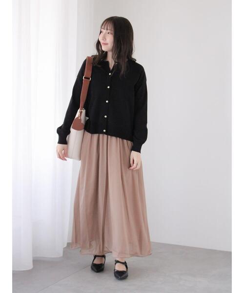 Te chichi TERRASSE（テチチテラス）の「テグス入りギャザースカート（スカート・レディース・モカ/ブラック/グレー・F）」の8枚目の写真