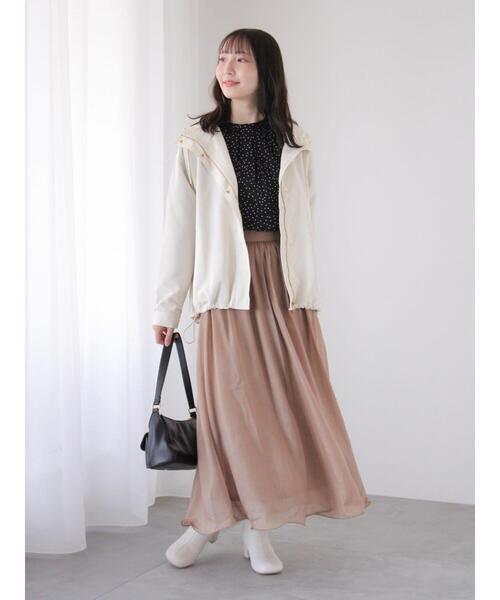 Te chichi TERRASSE（テチチテラス）の「テグス入りギャザースカート（スカート・レディース・モカ/ブラック/グレー・F）」の10枚目の写真