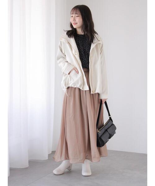 Te chichi TERRASSE（テチチテラス）の「テグス入りギャザースカート（スカート・レディース・モカ/ブラック/グレー・F）」の11枚目の写真