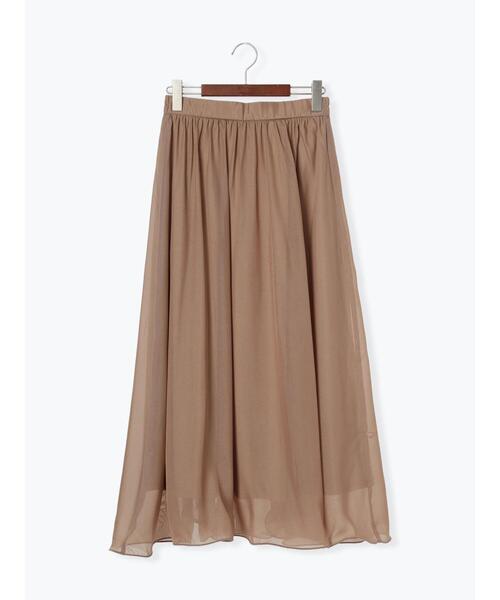 Te chichi TERRASSE（テチチテラス）の「テグス入りギャザースカート（スカート・レディース・モカ/ブラック/グレー・F）」の18枚目の写真