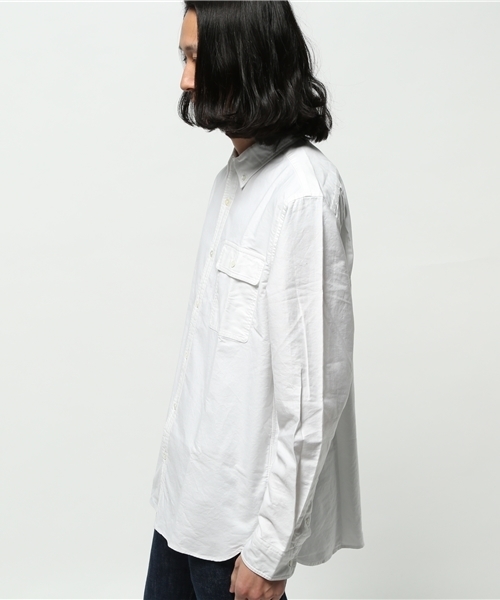 Pilgrim Surf Supply（ピルグリムサーフサプライ）の「Pilgrim Surf+Supply / BUBBIE BUTTON DOWN - Oxford（シャツ/ブラウス・メンズ・ホワイト/ブルー・SMALL/X-SMALL/MEDIUM/LARGE）」の11枚目の写真