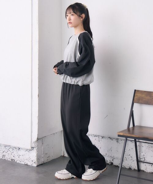 RETRO GIRL(レトロガール)の「袖ナイロントレーナー(Tシャツ/カットソー・レディース・ブラック/ダークグレー/ナチュラル・FREE)」の21枚目の写真