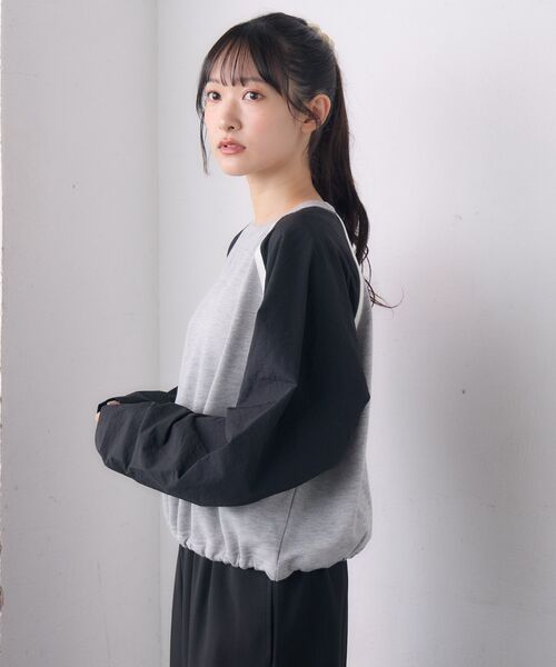 RETRO GIRL(レトロガール)の「袖ナイロントレーナー(Tシャツ/カットソー・レディース・ブラック/ダークグレー/ナチュラル・FREE)」の17枚目の写真