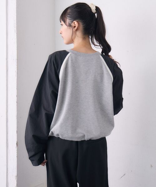 RETRO GIRL(レトロガール)の「袖ナイロントレーナー(Tシャツ/カットソー・レディース・ブラック/ダークグレー/ナチュラル・FREE)」の16枚目の写真