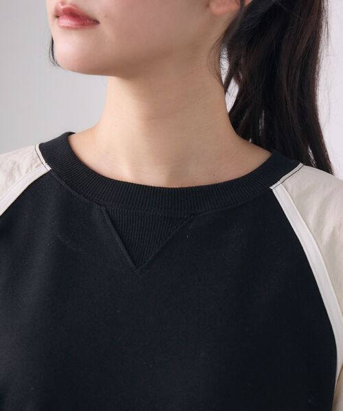 RETRO GIRL(レトロガール)の「袖ナイロントレーナー(Tシャツ/カットソー・レディース・ブラック/ダークグレー/ナチュラル・FREE)」の15枚目の写真