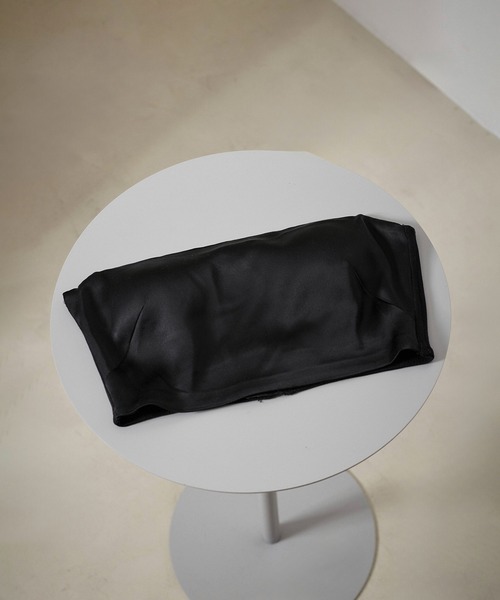 【セール】アセテートサテンベアトップ（チューブトップ）｜SALON adam et rope'（サロン アダム エ ロペ）