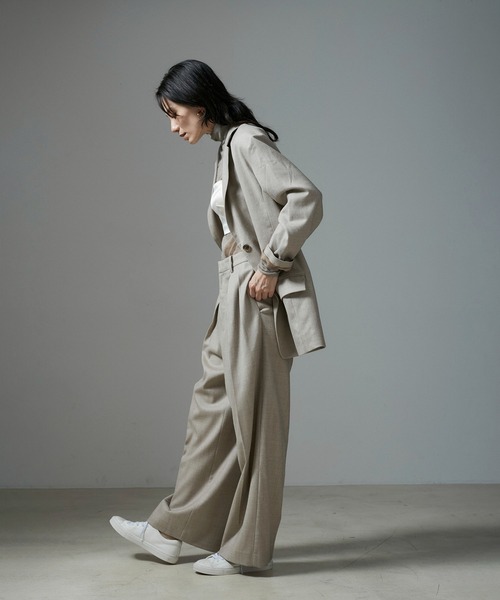 SALON adam et rope'（サロン アダム エ ロペ）の「アセテートサテンベアトップ（チューブトップ・レディース・ブラック/オフホワイト・M/S）」の6枚目の写真