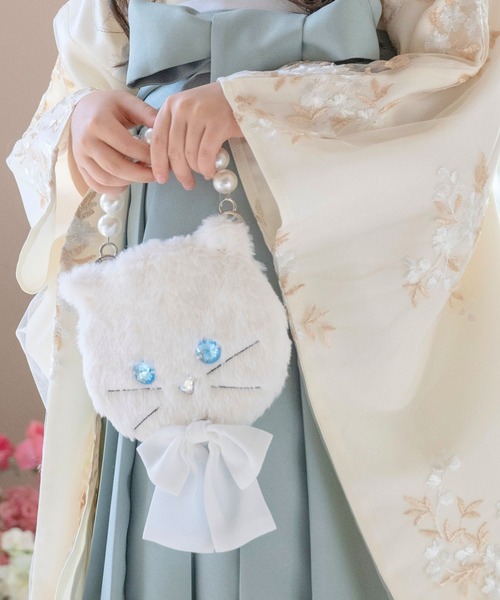 【廃盤品】キャサリンコテージ♡ちりめん素材人気の猫柄 150 猫好きキッズ＆ママに捧ぐ！】白猫キャサリンちゃんをモチーフに