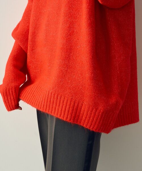 YECCA VECCA(イェッカヴェッカ)の「オフタートルネックソフトニット(ニット/セーター・レディース・杢グレー/ネイビー/レッド・FREE)」の10枚目の写真