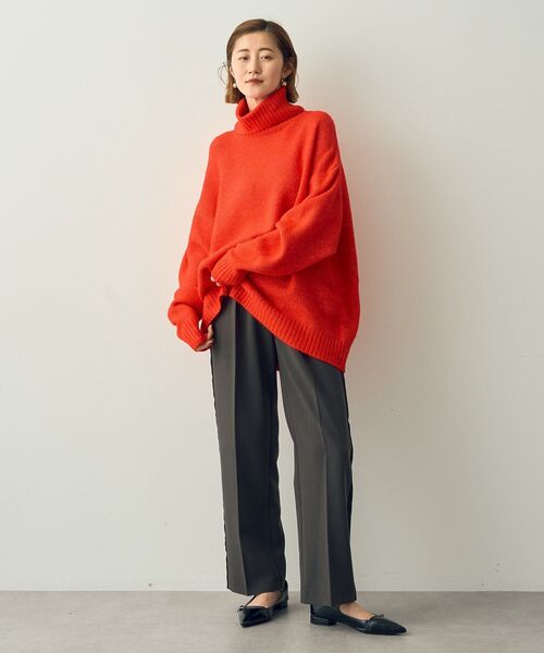 YECCA VECCA(イェッカヴェッカ)の「オフタートルネックソフトニット(ニット/セーター・レディース・杢グレー/ネイビー/レッド・FREE)」の13枚目の写真