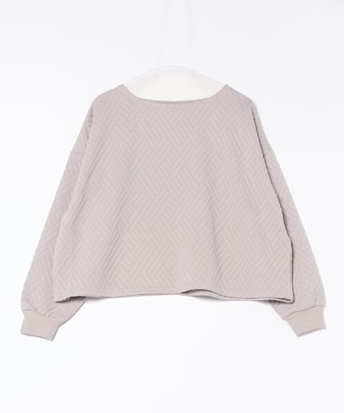 VENCEEXCHANGE（ヴァンスエクスチェンジ）の「ダイヤ柄ポンチプルオーバー（Tシャツ/カットソー・レディース・ブラック/チャコール/ベージュ・FREE）」の4枚目の写真