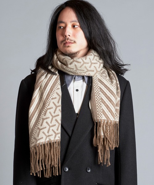 NO ID.(ノーアイディ)の「【NO ID.】Random Pattern Stole / ランダム パターン ストール(ストール/ショール・メンズ・ブルー/アイボリー/ブラック・ONE SIZE)」の14枚目の写真