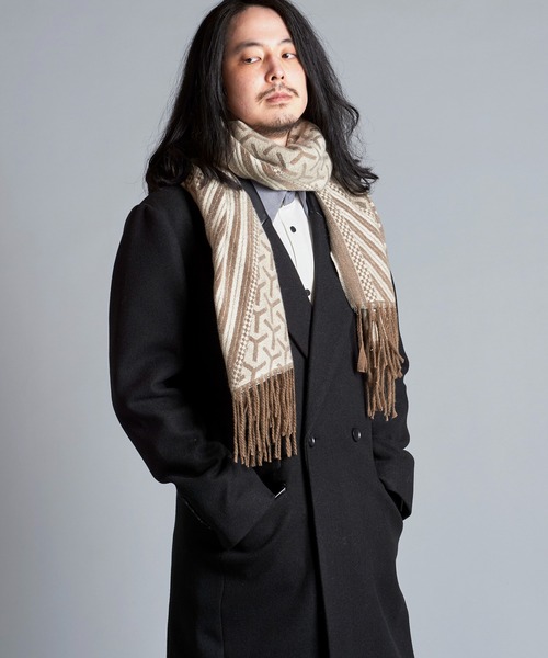 NO ID.(ノーアイディ)の「【NO ID.】Random Pattern Stole / ランダム パターン ストール(ストール/ショール・メンズ・ブルー/アイボリー/ブラック・ONE SIZE)」の15枚目の写真