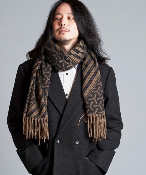 NO ID.(ノーアイディ)の「【NO ID.】Random Pattern Stole / ランダム パターン ストール(ストール/ショール・メンズ・ブルー/アイボリー/ブラック・ONE SIZE)」の21枚目の写真