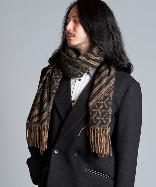 NO ID.(ノーアイディ)の「【NO ID.】Random Pattern Stole / ランダム パターン ストール(ストール/ショール・メンズ・ブルー/アイボリー/ブラック・ONE SIZE)」の22枚目の写真