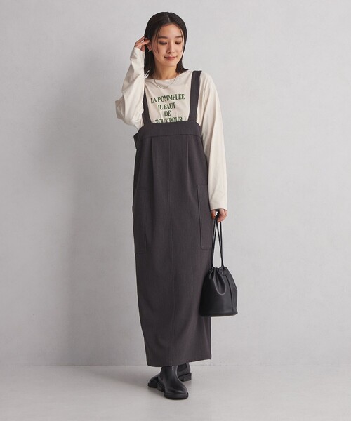 green label relaxing(グリーンレーベルリラクシング)の「<at ease>タイポグラフィック ロングスリーブ カットソー(Tシャツ/カットソー・レディース・ベージュ/ブラウン/ホワイト・FREE)」の11枚目の写真