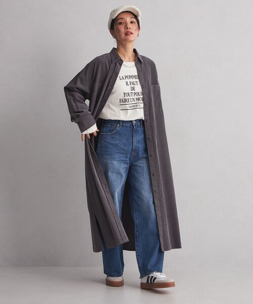 green label relaxing(グリーンレーベルリラクシング)の「<at ease>タイポグラフィック ロングスリーブ カットソー(Tシャツ/カットソー・レディース・ベージュ/ブラウン/ホワイト・FREE)」の17枚目の写真