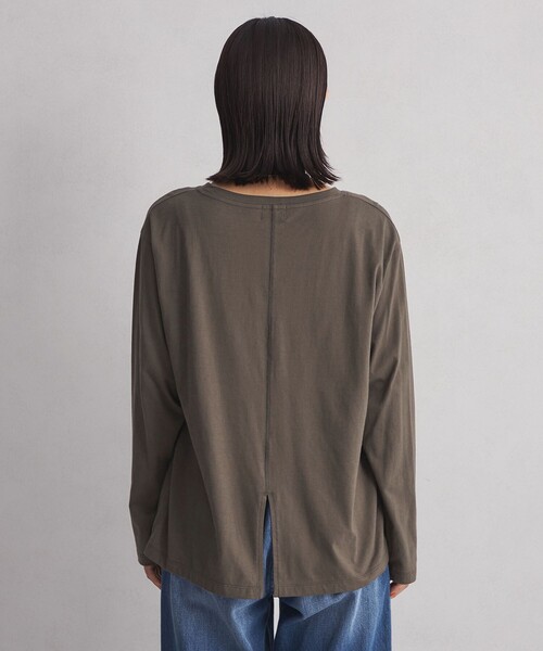 green label relaxing(グリーンレーベルリラクシング)の「<at ease>タイポグラフィック ロングスリーブ カットソー(Tシャツ/カットソー・レディース・ベージュ/ブラウン/ホワイト・FREE)」の20枚目の写真