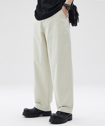 【Tobee】ヘビーツイルワイドストレートダブルインタックグルカチノパンツ