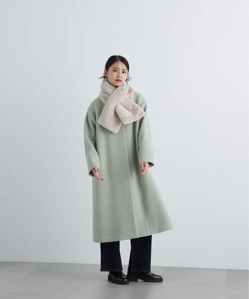 N.（N. Natural Beauty Basic）（エヌエヌナチュラルビューティーベーシック）の「◆フェイクファーティペット（ストール/ショール・レディース・グレー/オフホワイト・ﾌﾘ-）」の5枚目の写真